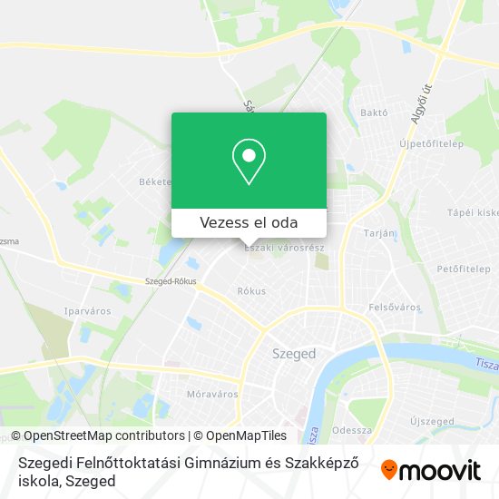 Szegedi Felnőttoktatási Gimnázium és Szakképző iskola térkép