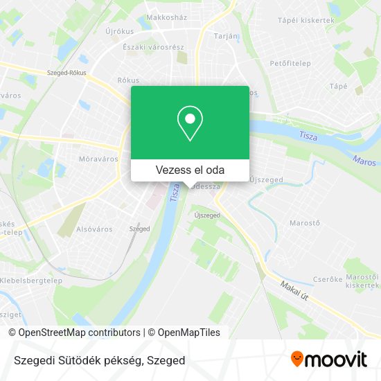 Szegedi Sütödék pékség térkép