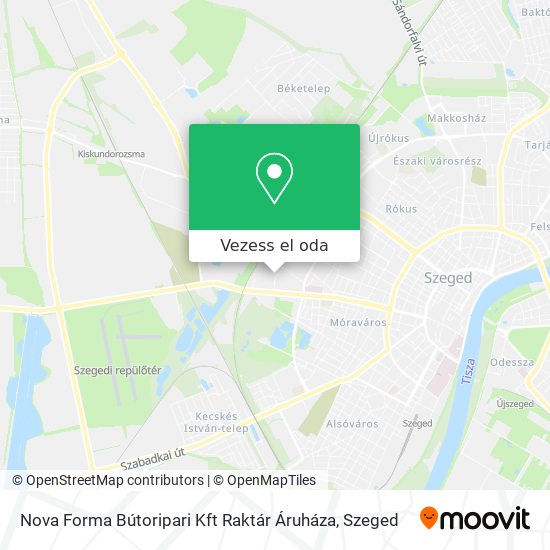 Nova Forma Bútoripari Kft Raktár Áruháza térkép