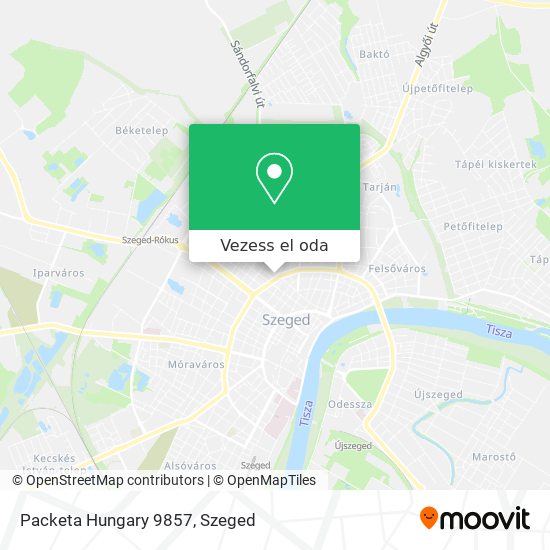 Packeta Hungary 9857 térkép