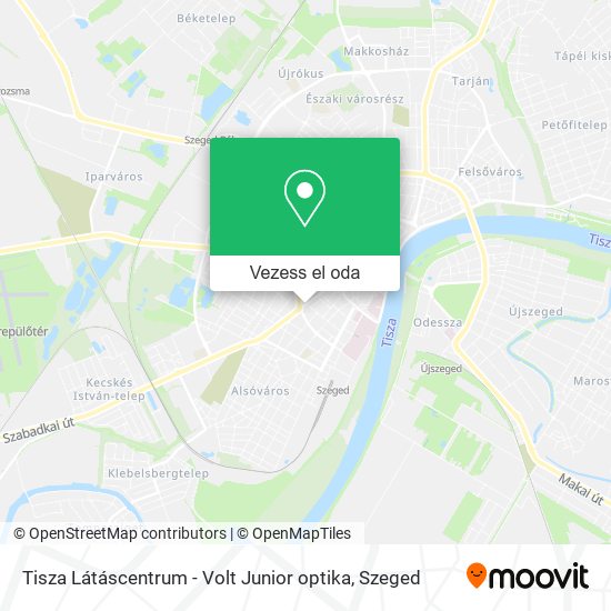 Tisza Látáscentrum - Volt Junior optika térkép