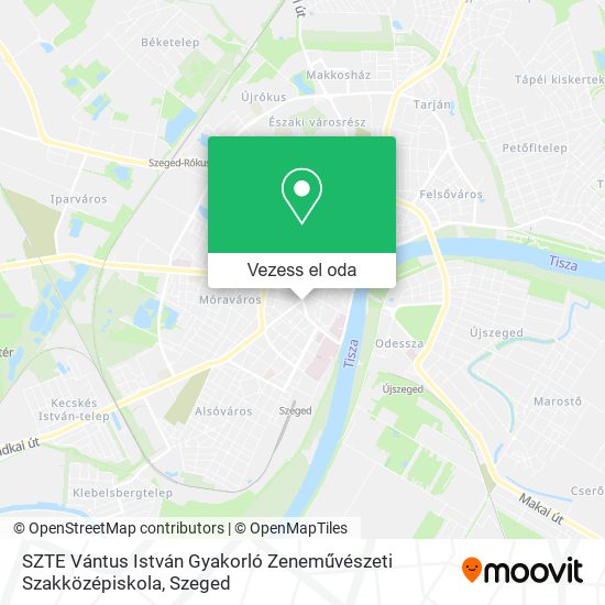 SZTE Vántus István Gyakorló Zeneművészeti Szakközépiskola térkép