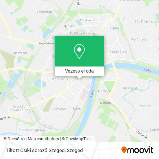 Tiltott Csíki söröző Szeged térkép