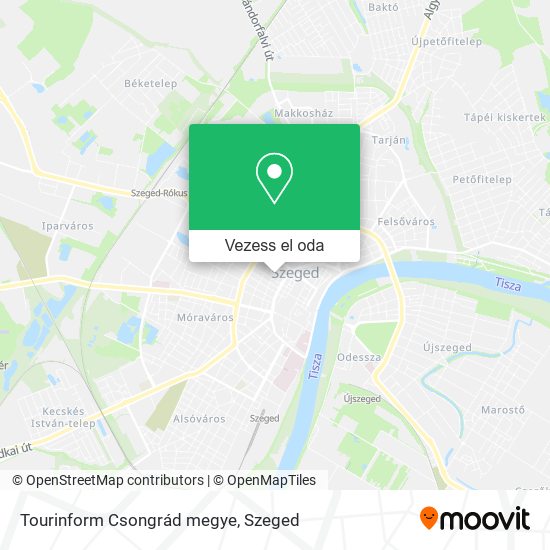 Tourinform Csongrád megye térkép