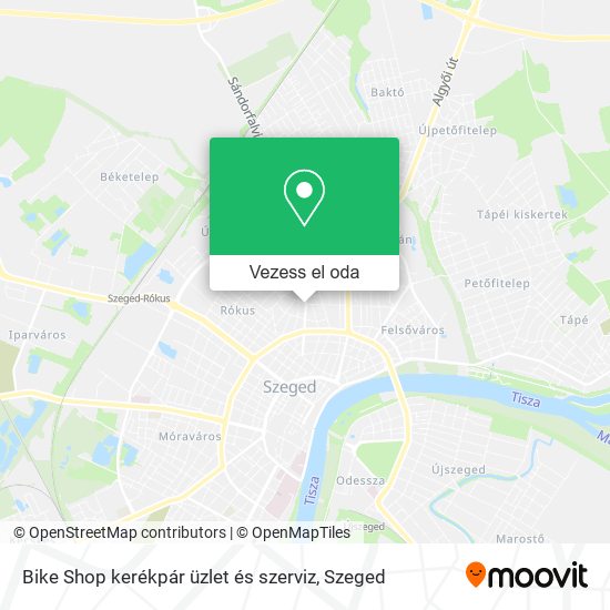 Bike Shop kerékpár üzlet és szerviz térkép