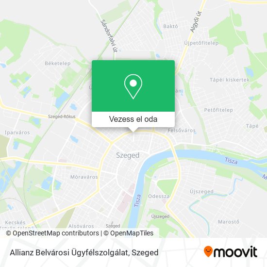 Allianz Belvárosi Ügyfélszolgálat térkép