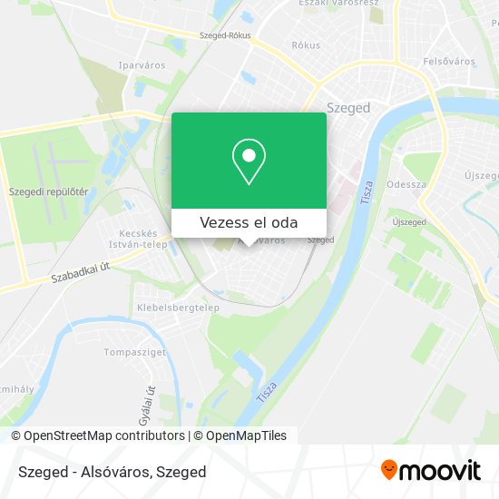Szeged - Alsóváros térkép