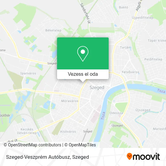 Szeged-Veszprém Autóbusz térkép