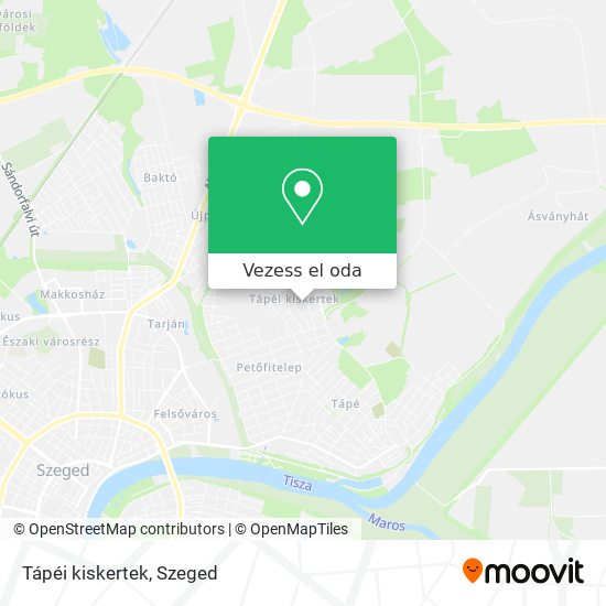 Tápéi kiskertek térkép