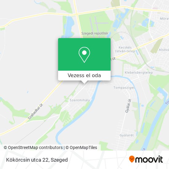 Kökörcsin utca 22 térkép