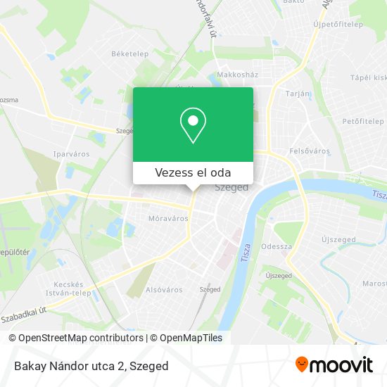 Bakay Nándor utca 2 térkép