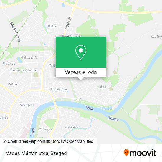 Vadas Márton utca térkép