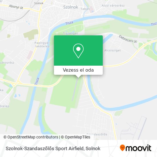 Szolnok-Szandaszőlős Sport Airfield térkép