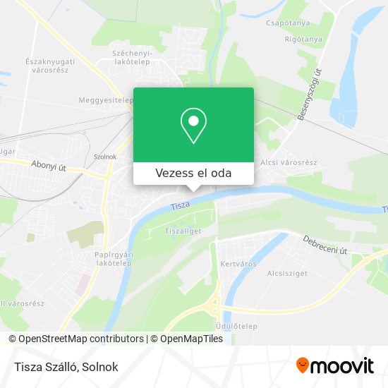 Tisza Szálló térkép