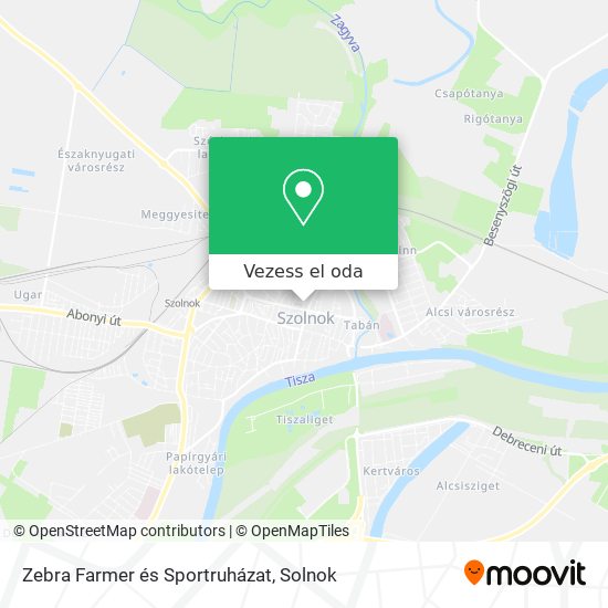 Zebra Farmer és Sportruházat térkép