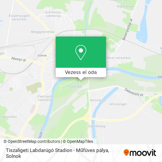 Tiszaligeti Labdarúgó Stadion - Műfüves pálya térkép
