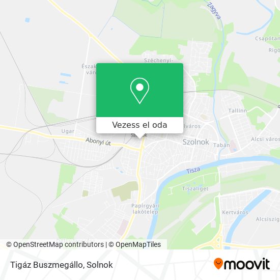 Tigáz Buszmegállo térkép
