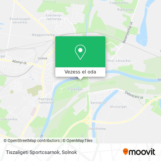Tiszaligeti Sportcsarnok térkép