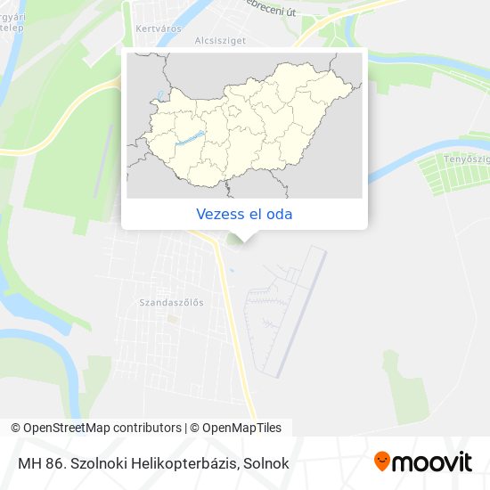MH 86. Szolnoki Helikopterbázis térkép