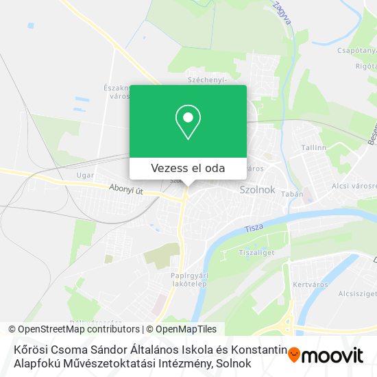 Kőrösi Csoma Sándor Általános Iskola és Konstantin Alapfokú Művészetoktatási Intézmény térkép