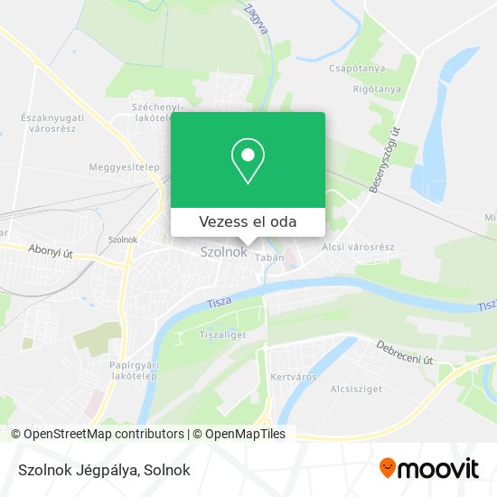 Szolnok Jégpálya térkép