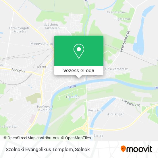Szolnoki Evangélikus Templom térkép