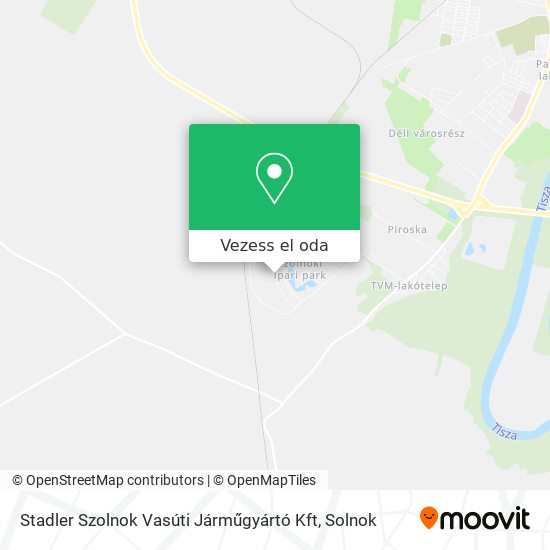 Stadler Szolnok Vasúti Járműgyártó Kft térkép