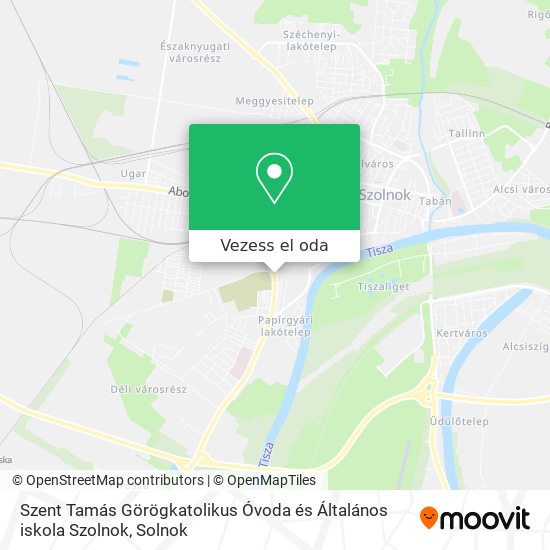 Szent Tamás Görögkatolikus Óvoda és Általános iskola Szolnok térkép