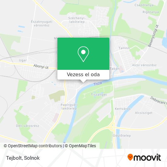 Tejbolt térkép