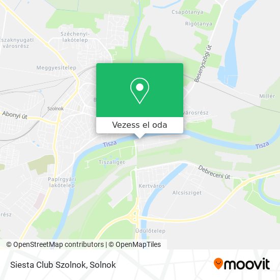 Siesta Club Szolnok térkép