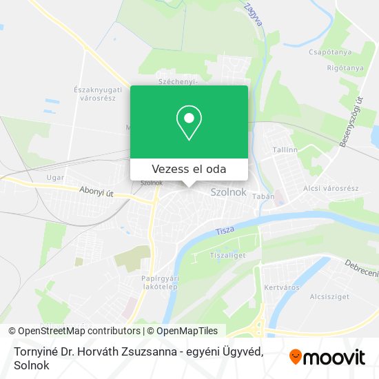 Tornyiné Dr. Horváth Zsuzsanna - egyéni Ügyvéd térkép