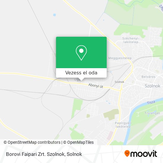 Borovi Faipari Zrt. Szolnok térkép