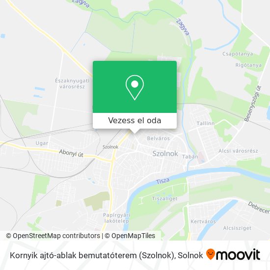 Kornyik ajtó-ablak bemutatóterem (Szolnok) térkép