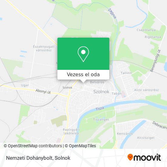 Nemzeti Dohánybolt térkép
