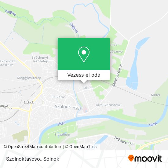Szolnoktavcso. térkép