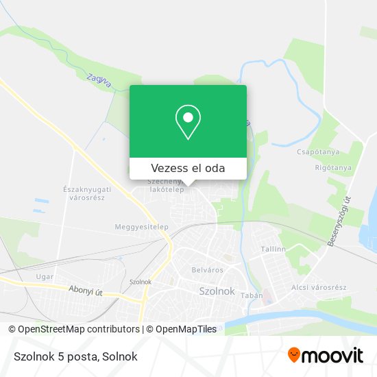 Szolnok 5 posta térkép