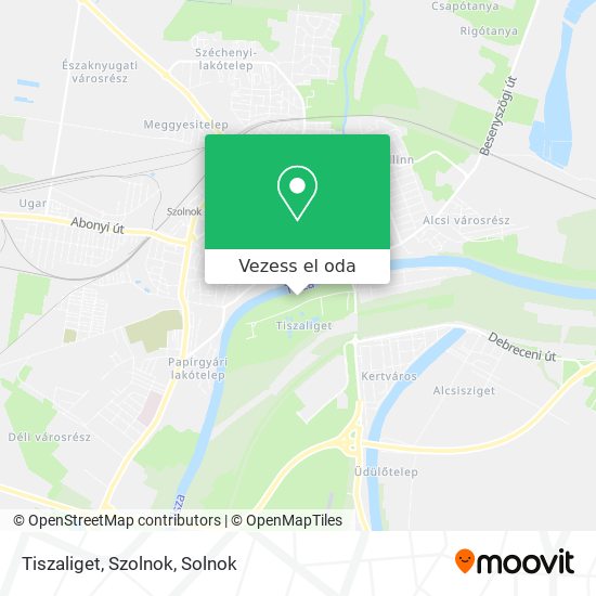 Tiszaliget, Szolnok térkép