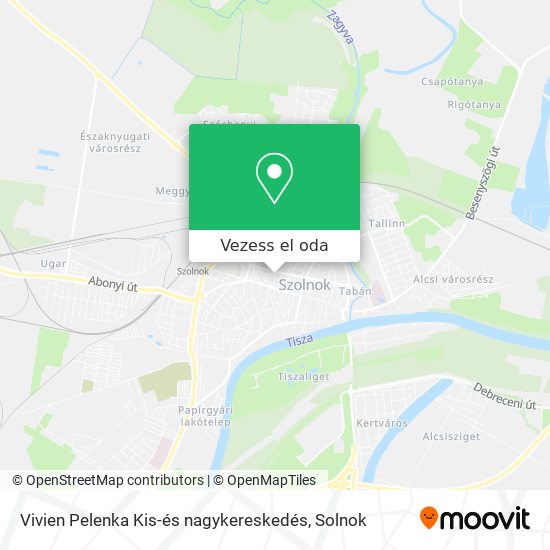 Vivien Pelenka Kis-és nagykereskedés térkép