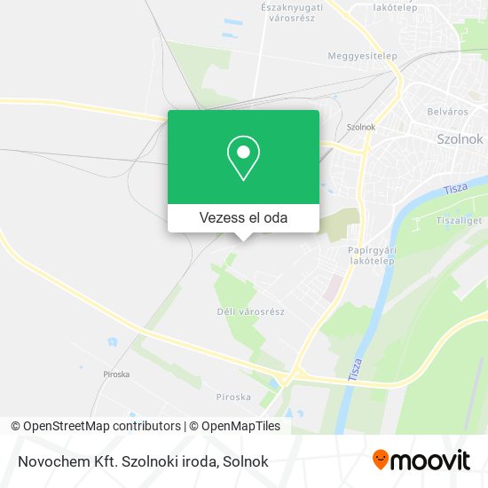 Novochem Kft. Szolnoki iroda térkép