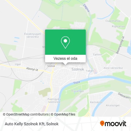 Auto Kelly Szolnok Kft térkép