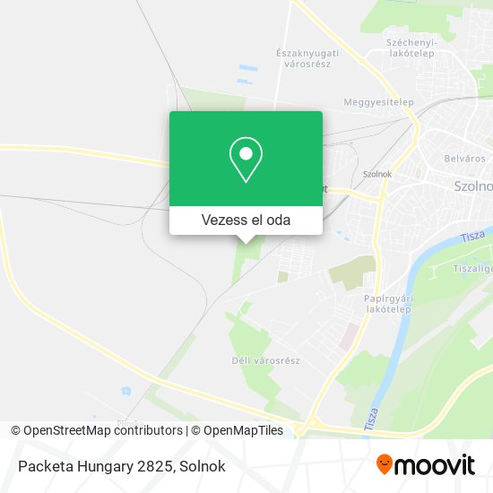 Packeta Hungary 2825 térkép