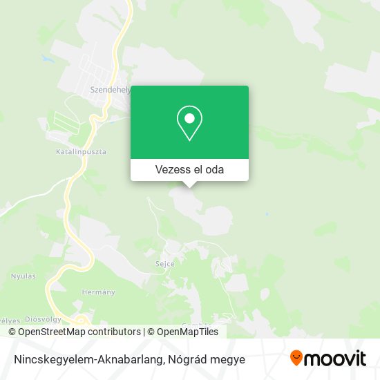 Nincskegyelem-Aknabarlang térkép