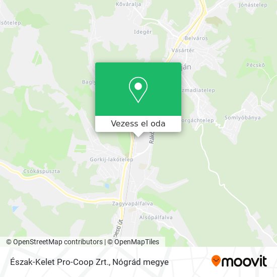 Észak-Kelet Pro-Coop Zrt. térkép