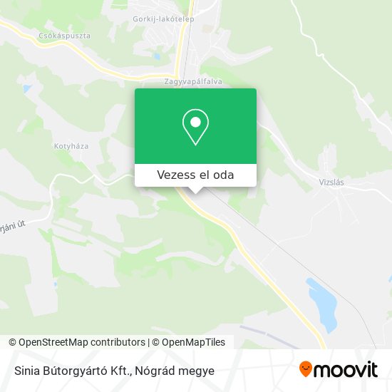 Sinia Bútorgyártó Kft. térkép