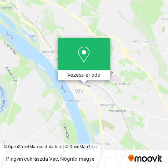 Pingvin cukrászda Vác térkép