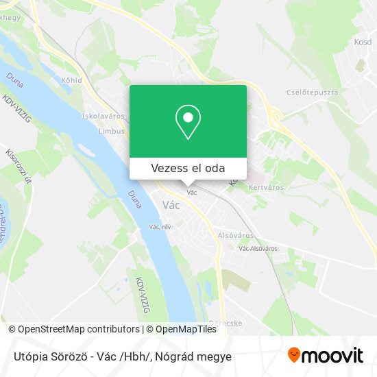 Utópia Sörözö - Vác /Hbh/ térkép