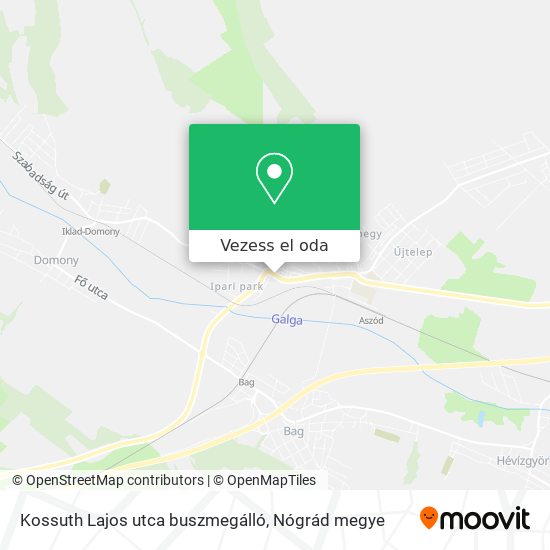 Kossuth Lajos utca buszmegálló térkép