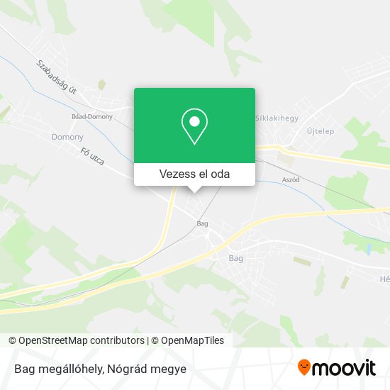Bag megállóhely térkép