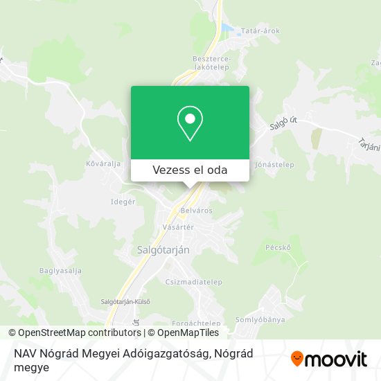 NAV Nógrád Megyei Adóigazgatóság térkép