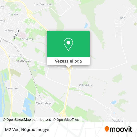 M2 Vác térkép